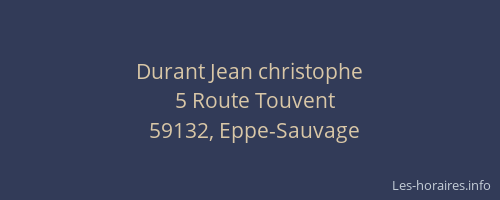 Durant Jean christophe
