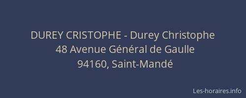 DUREY CRISTOPHE - Durey Christophe