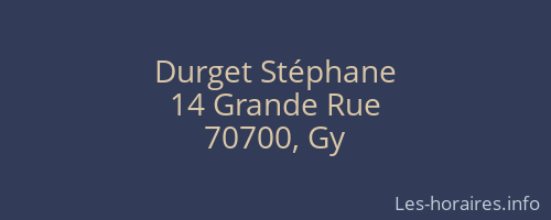 Durget Stéphane
