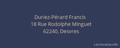 Duriez-Pérard Francis
