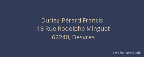 Duriez-P&eacute;rard Francis