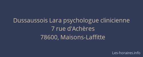 Dussaussois Lara psychologue clinicienne