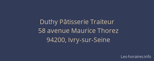 Duthy Pâtisserie Traiteur