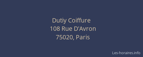 Dutiy Coiffure