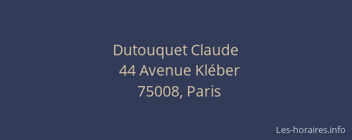 Dutouquet Claude