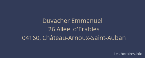 Duvacher Emmanuel