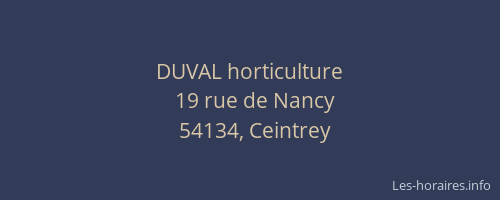 DUVAL horticulture