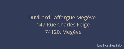 Duvillard Lafforgue Megève