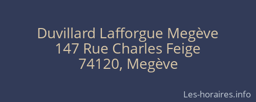 Duvillard Lafforgue Megève