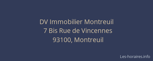 DV Immobilier Montreuil
