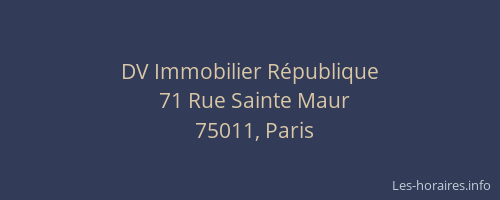DV Immobilier République