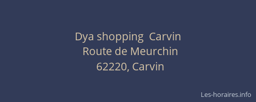 Dya shopping  Carvin