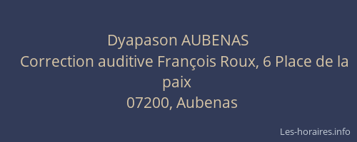 Dyapason AUBENAS