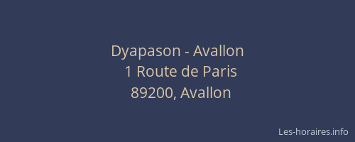 Dyapason - Avallon