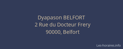 Dyapason BELFORT