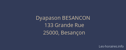 Dyapason BESANCON