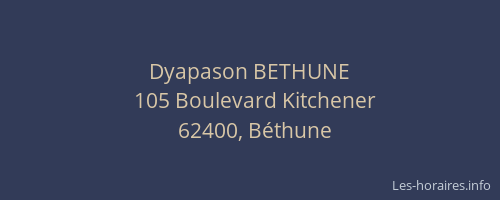 Dyapason BETHUNE