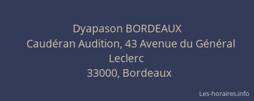 Dyapason BORDEAUX