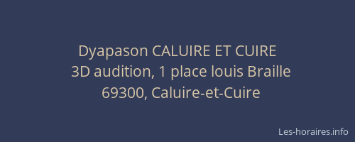 Dyapason CALUIRE ET CUIRE