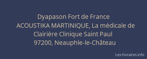 Dyapason Fort de France