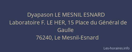 Dyapason LE MESNIL ESNARD