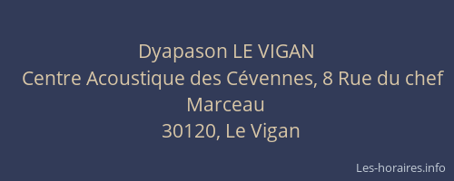 Dyapason LE VIGAN