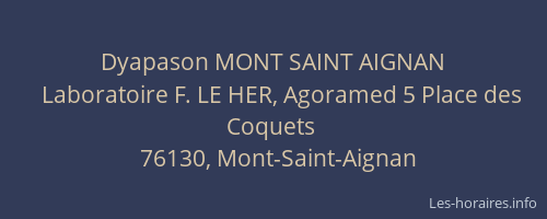 Dyapason MONT SAINT AIGNAN