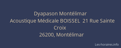 Dyapason Montélimar