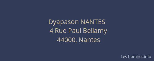 Dyapason NANTES