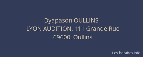 Dyapason OULLINS