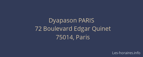 Dyapason PARIS