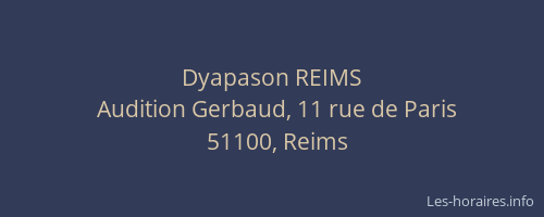 Dyapason REIMS