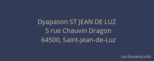Dyapason ST JEAN DE LUZ