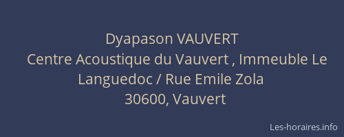 Dyapason VAUVERT