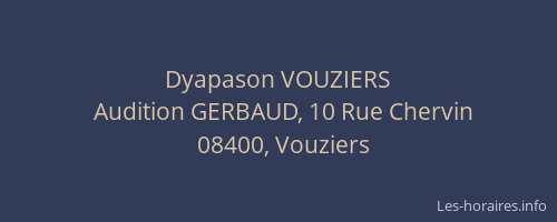 Dyapason VOUZIERS