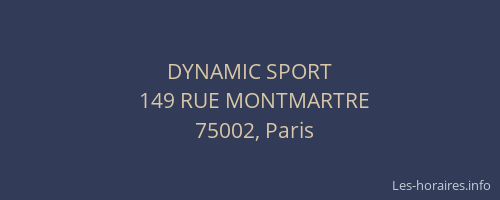 DYNAMIC SPORT