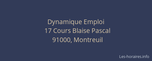 Dynamique Emploi