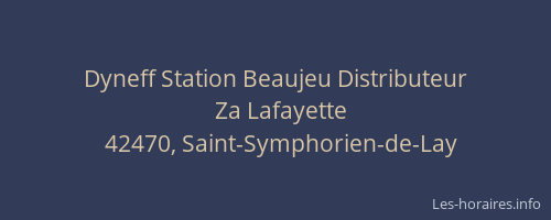 Dyneff Station Beaujeu Distributeur