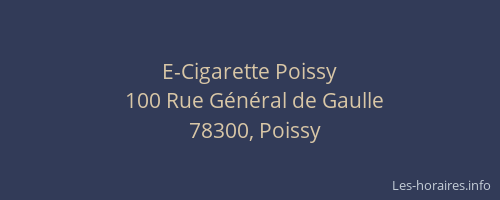 E-Cigarette Poissy