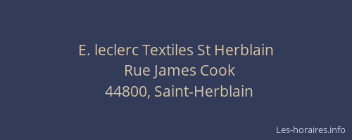 E. leclerc Textiles St Herblain