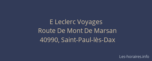 E Leclerc Voyages