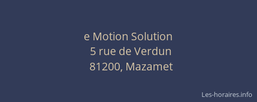 e Motion Solution