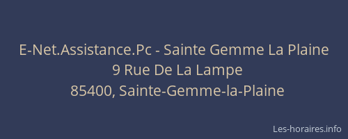 E-Net.Assistance.Pc - Sainte Gemme La Plaine