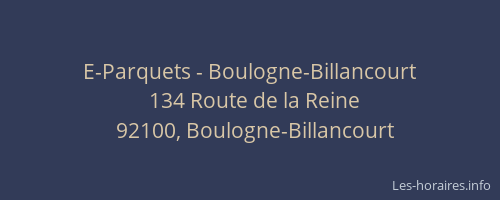 E-Parquets - Boulogne-Billancourt