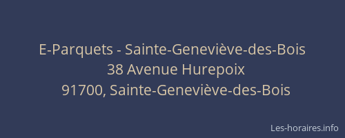 E-Parquets - Sainte-Geneviève-des-Bois