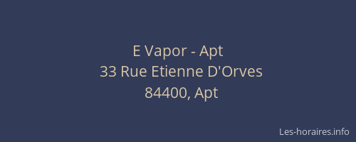 E Vapor - Apt