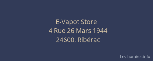 E-Vapot Store