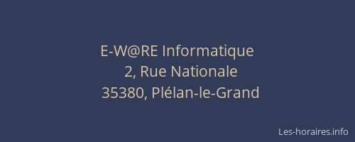 E-W@RE Informatique