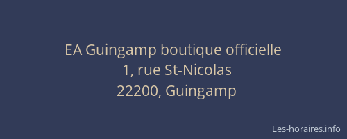 EA Guingamp boutique officielle