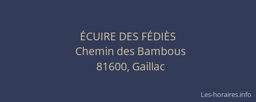 &Eacute;CUIRE DES F&Eacute;DI&Egrave;S